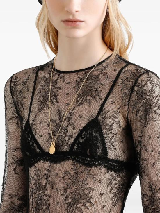 25FW 돌체앤가바나 바디수트 티셔츠 F79BPT FLREXN0000 Black - DOLCE & GABBANA