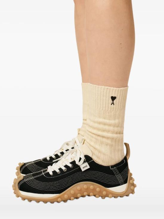 25FW 아미 양말 H25USC611 AK0007ECRUGRISNOIR White - AMI