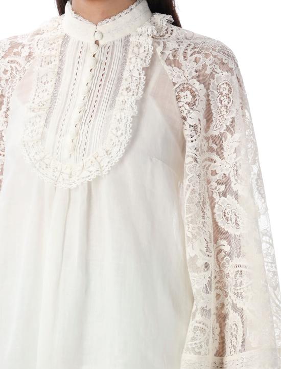 25FW 짐머만 반팔 티셔츠 3421TSS253 CRM Bianco - ZIMMERMANN