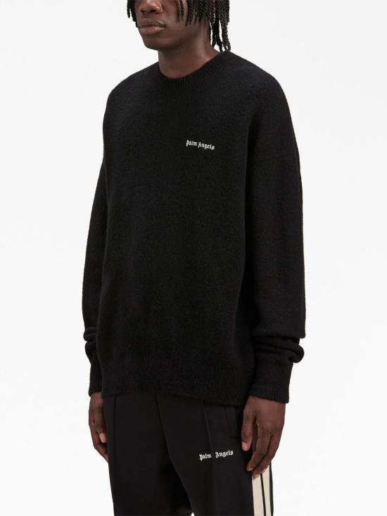 팜앤젤스 스웨터 PMHE054F23KNI005 1001 Black - PALM ANGELS
