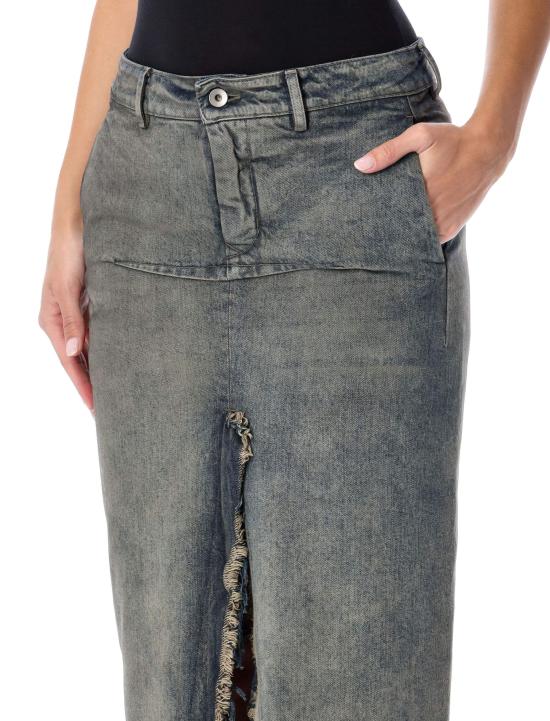 25FW 릭 오웬스 미디 스커트 RO02E4393DWG 76 Blue - RICK OWENS