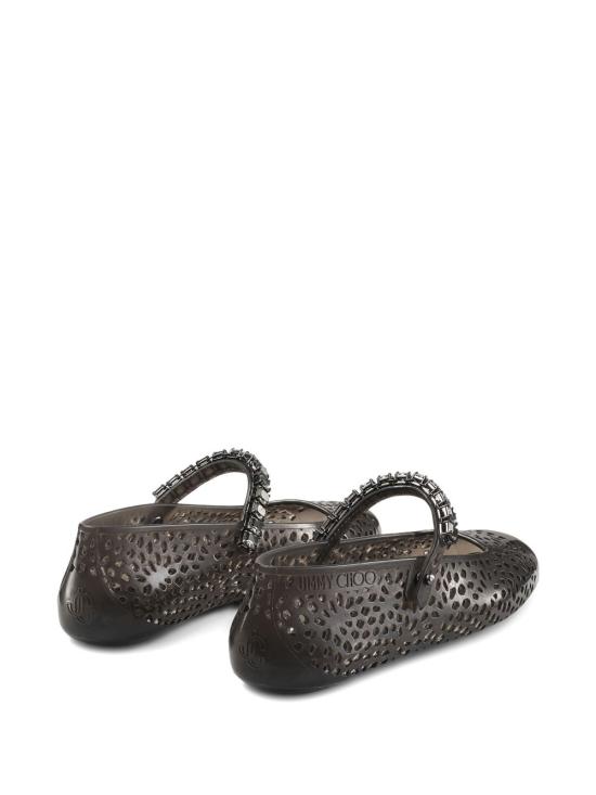 25FW 지미추 플랫 슈즈 THEJELLY NKRBLACK SMOKE Black - JIMMY CHOO