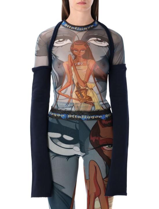 25FW 오토링거 긴팔 티셔츠 10110700901 PRIBLU PRINT BLUE