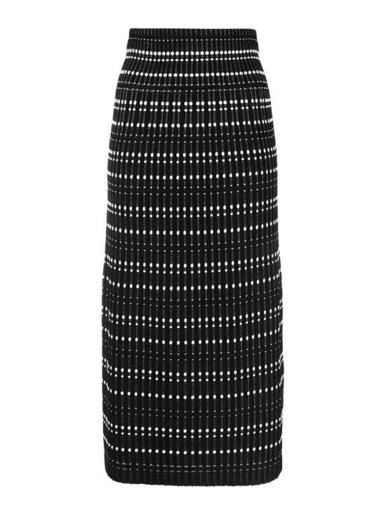  알렉산더 맥퀸 미디 스커트 758550Q1A6P1104 Black