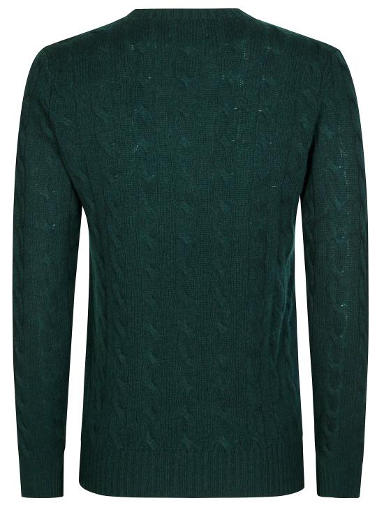 25FW 폴로 랄프로렌 폴로 자수 케이블 니트 스웨터 211971865009 COLLEGE GREEN VERDE - POLO RALPH LAUREN