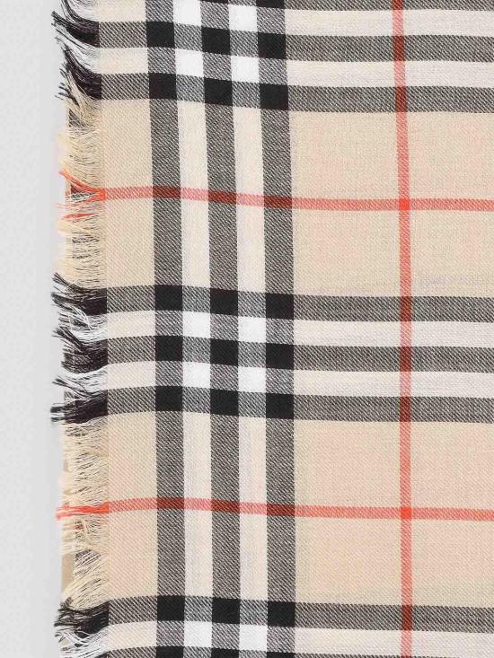 25SS 버버리 체크 캐시미어 실크 스카프 8105557 Beige - BURBERRY