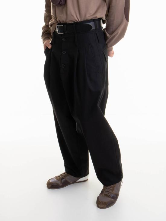  모스키노 스트레이트 팬츠 030802130555 Black - MOSCHINO