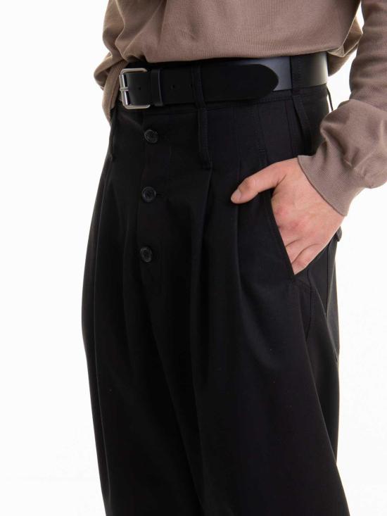  모스키노 스트레이트 팬츠 030802130555 Black - MOSCHINO