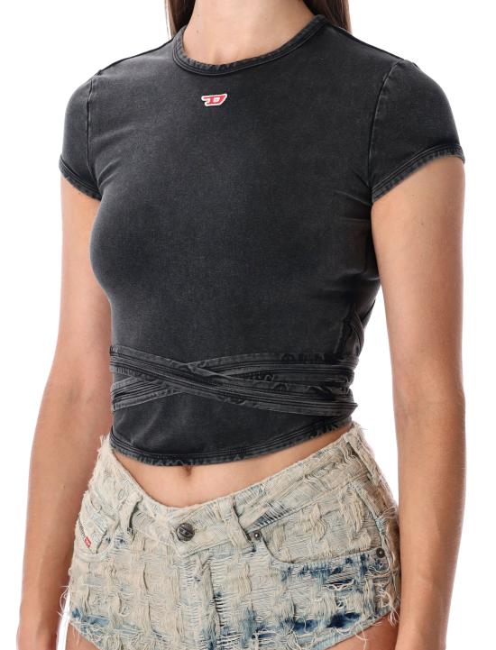 25FW 디젤 반팔 티셔츠 A195200KIBY 02A BLACK WASHED - DIESEL