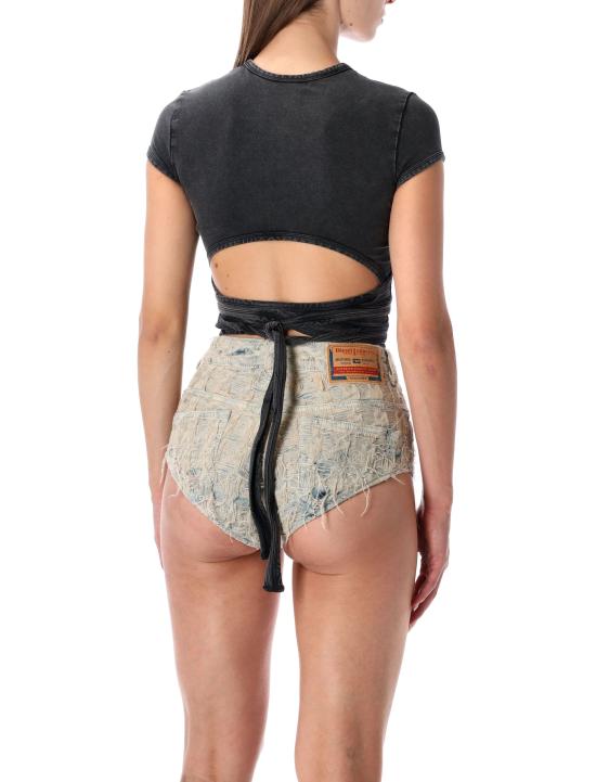 25FW 디젤 반팔 티셔츠 A195200KIBY 02A BLACK WASHED - DIESEL