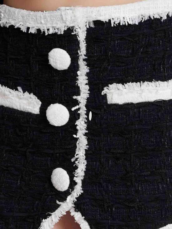  발망 미디 스커트 AF1LA050XC09EAB Black - BALMAIN