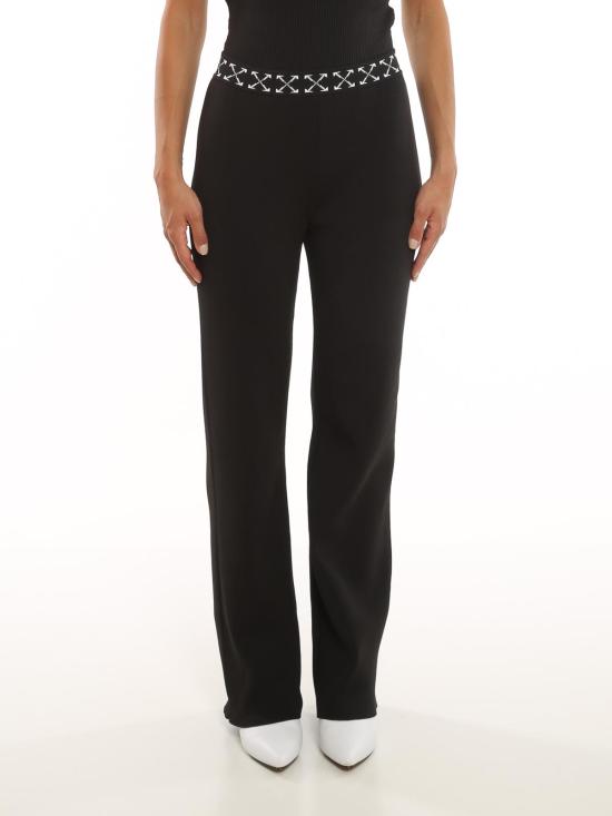  오프화이트 스트레이트 팬츠 OWHG006F21KNI0011001 Black - OFF WHITE