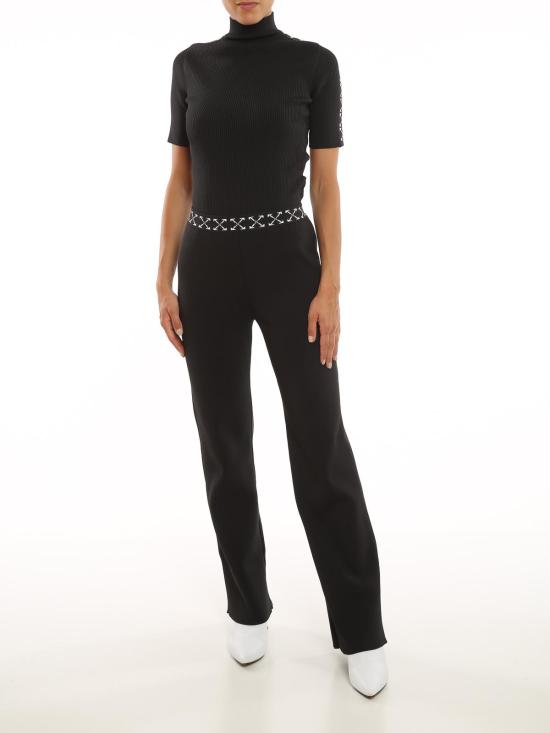  오프화이트 스트레이트 팬츠 OWHG006F21KNI0011001 Black - OFF WHITE