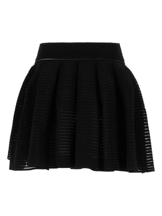 25SS 알라이아 미디 스커트 AA9J2249K008A 995 Black - ALAIA