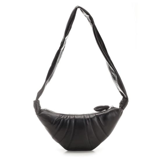 25FW 르메르 크루아상 레더 숄더백 BG0003 LL095 BK999 Black - LEMAIRE