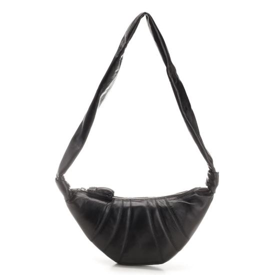 25FW 르메르 크루아상 레더 숄더백 BG0003 LL095 BK999 Black
