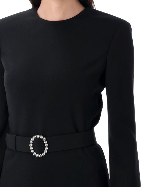 25FW 생로랑 미디 원피스 819619Y012W 1000 Nero - SAINT LAURENT