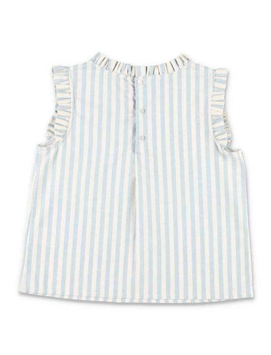 25SS [키즈] 봉쁘앙 탑 S05GBLW00045 210 LIGHT BLUE WHITE STRIPES - BONPOINT