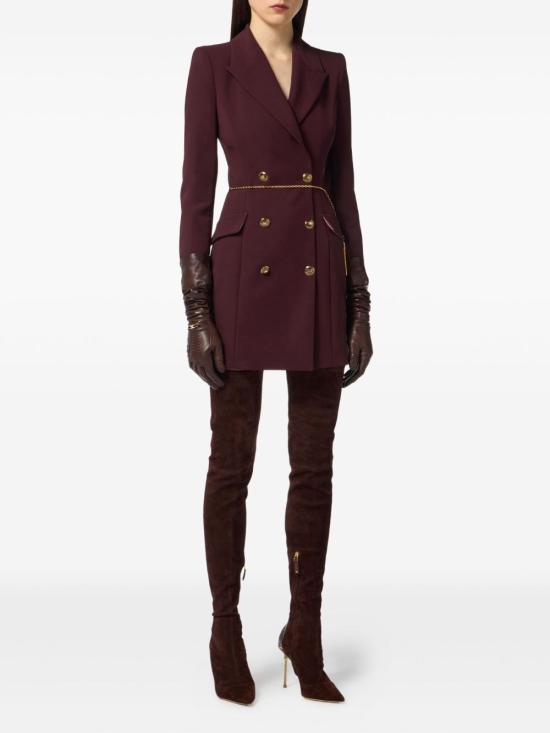 25FW 엘리자베타프랜치 숏 원피스 AB89657E2 EA4 Bordeaux - ELISABETTA FRANCHI