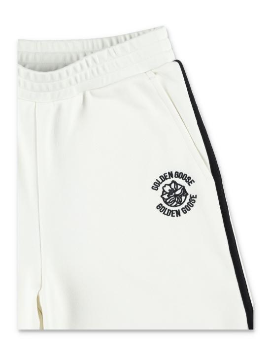 25FW [키즈] 골든구스 쇼츠/버뮤다 GKP02422P002197 11421 HERITAGE WHITE BLACK - GOLDEN GOOSE