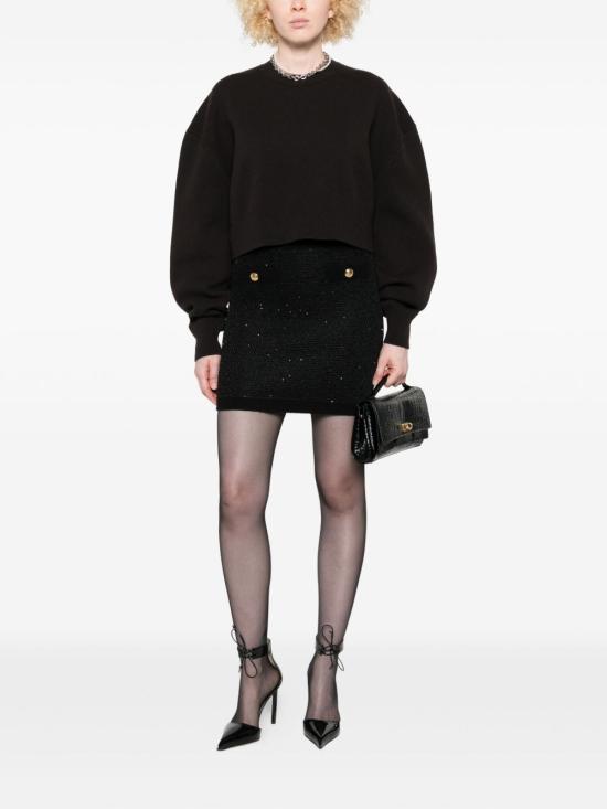 25FW 엘리자베타프랜치 미디 스커트 GK23T57E2 110 Black - ELISABETTA FRANCHI