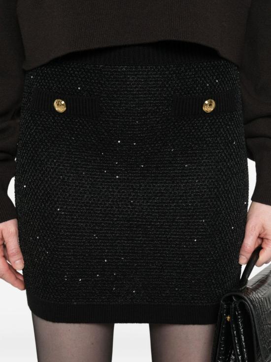 25FW 엘리자베타프랜치 미디 스커트 GK23T57E2 110 Black - ELISABETTA FRANCHI