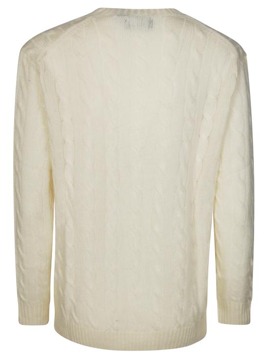 25FW 폴로 랄프로렌 폴로 자수 케이블 니트 스웨터 211972115004 AUTHENTIC CREAM BIANCO - POLO RALPH LAUREN