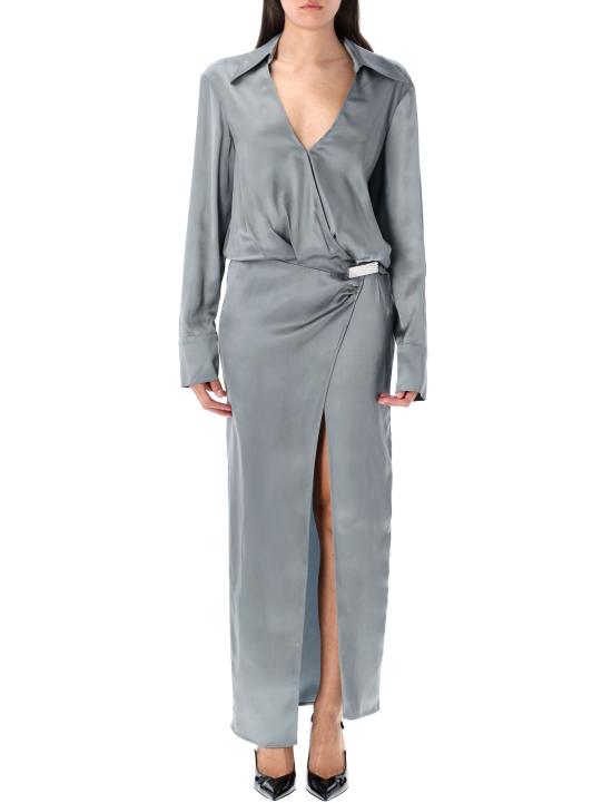 25FW 디 아티코 미디 원피스 WCW00242VVV088AA 084 GREY BLUE