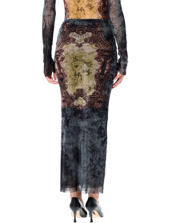 25FW 장 폴 고티에 미디 스커트 SK005M006P 005740 BLACK BLUE GREEN - JEAN PAUL GAULTIER