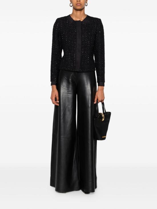 25FW 엠포리오 아르마니 루렉스 트위드 자켓 EW001713 AF14268UC001 Black - EMPORIO ARMANI