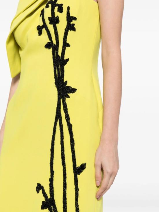  사이드 코베이시 롱 원피스 크레이프, 비즈 장식 오프숄더 드레스 - SAIID KOBEISY