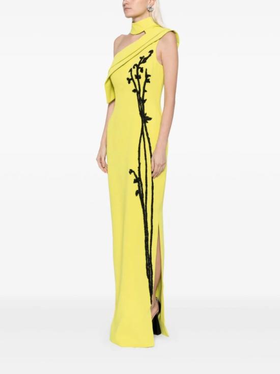  사이드 코베이시 롱 원피스 크레이프, 비즈 장식 오프숄더 드레스 - SAIID KOBEISY