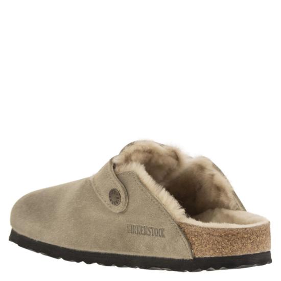 26SS 버켄스탁 보스턴 시어링 스웨이드 레더 뮬 1028299 TURTLEDOVE - BIRKENSTOCK