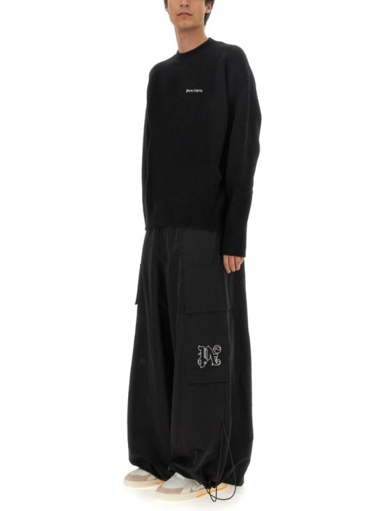  팜앤젤스 스웨터 PMHE054 F23KNI0051001 Black - PALM ANGELS