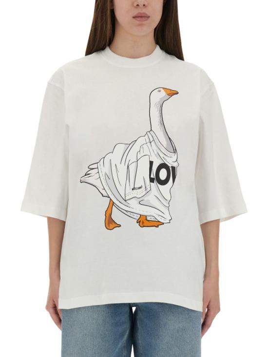 25FW 모스키노 탑 07155541 1001 White