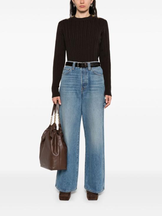 25FW 골든구스 스웨터 GWP02467 P00211090108 Brown - GOLDEN GOOSE