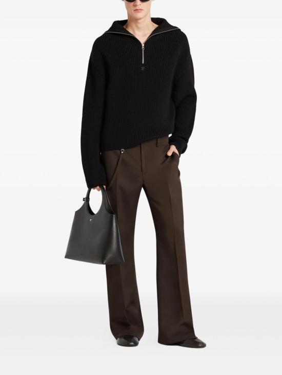 25FW 쿠레쥬 스웨터 325MPU243FI0036 9999 Black - COURREGES