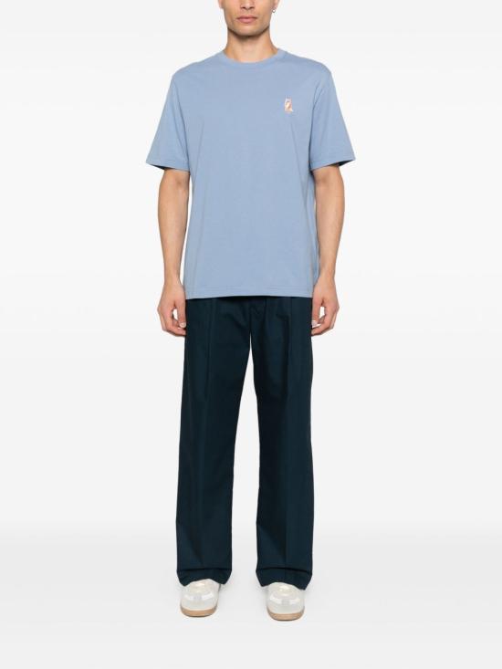 25FW 메종키츠네 스탠딩 폭스 컴포트 티셔츠 PM00123 KJ70260331 Clear Blue - MAISON KITSUNE