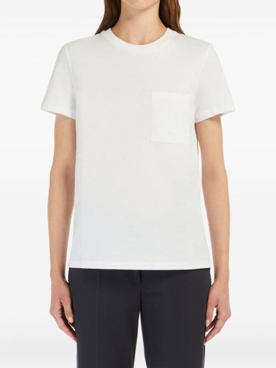 25FW 막스마라 반팔 티셔츠 21946041600 001 White - MAX MARA