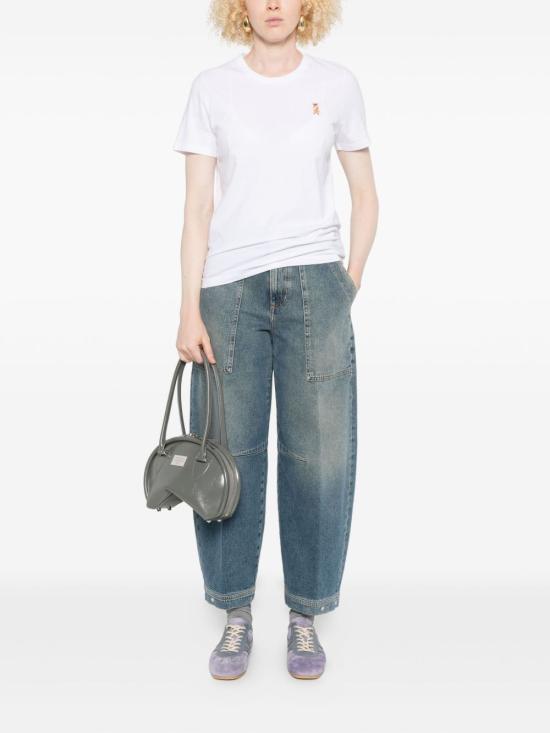 25FW 메종키츠네 레이디 폭스 레귤러 티셔츠 PW00122 KJ7026P100 White - MAISON KITSUNE