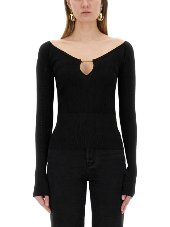 25SS 자크뮈스 긴팔 티셔츠 241KN357 2358990 Black