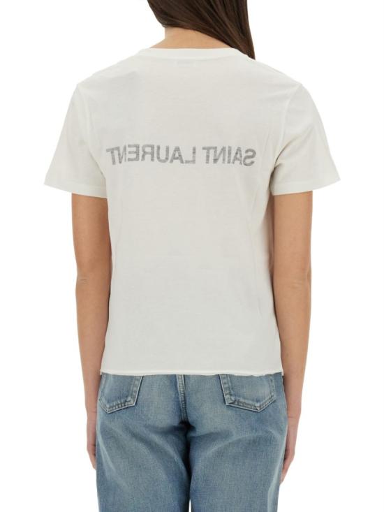  생로랑 리버스 티셔츠 665234 Y37AW9744 Grey - SAINT LAURENT