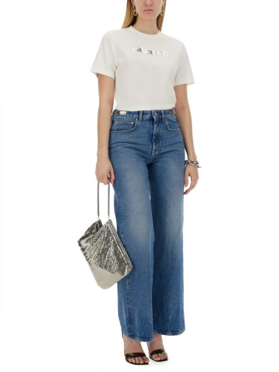  파코라반 반팔 티셔츠 24PJTE145CO0481 P112 White - PACO RABANNE