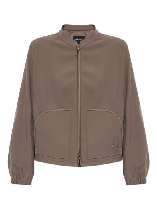 25FW 엠포리오 아르마니 가죽 자켓 EW001488 AF10206U6125 Dove Grey