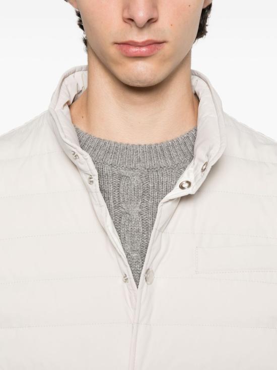 25FW 브루넬로 쿠치넬리 베스트 MM4911711 CUE79 White - BRUNELLO CUCINELLI