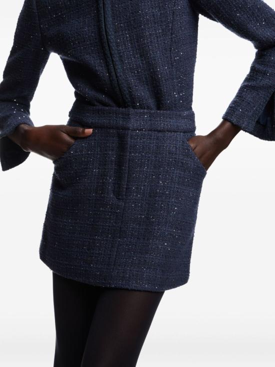 25FW 엠포리오 아르마니 미디 스커트 EW002275 AF14734UB092 Blue - EMPORIO ARMANI