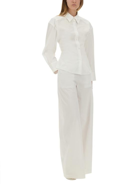 25SS 모스키노 스트레이트 팬츠 03353224 0001 White - MOSCHINO