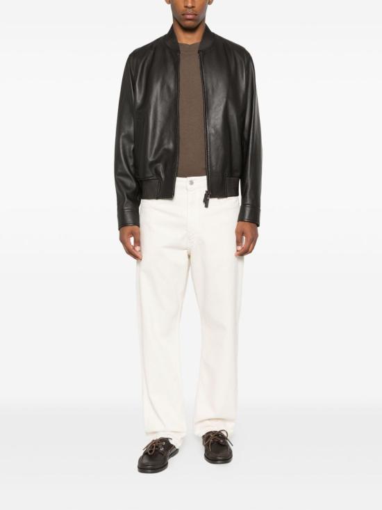 25FW 엠포리오 아르마니 가죽 자켓 EM003538 AF19283U8137 Brown - EMPORIO ARMANI