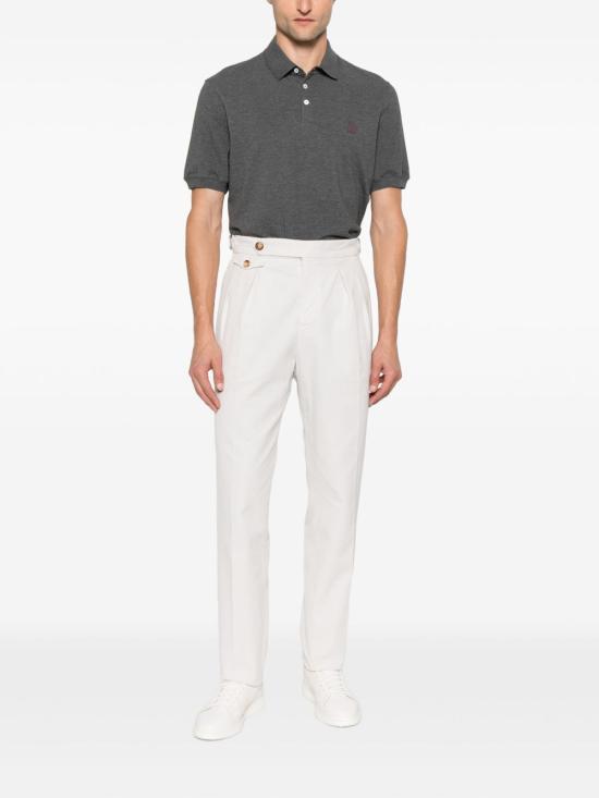 25FW 브루넬로 쿠치넬리 폴로 티셔츠 ME8548770 CPP70 Grey - BRUNELLO CUCINELLI