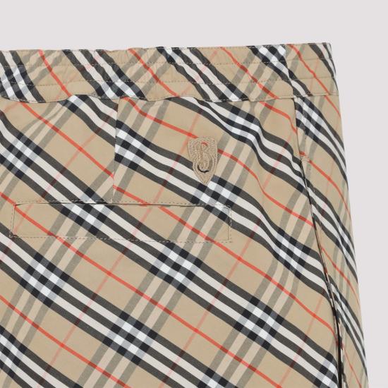 25FW 버버리 체크 코튼 파자마 쇼츠 8106943 Neutrals - BURBERRY